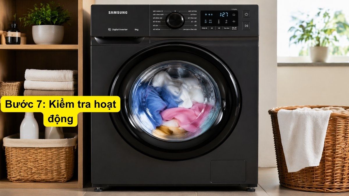 Kiểm tra hoạt động máy giặt Samsung