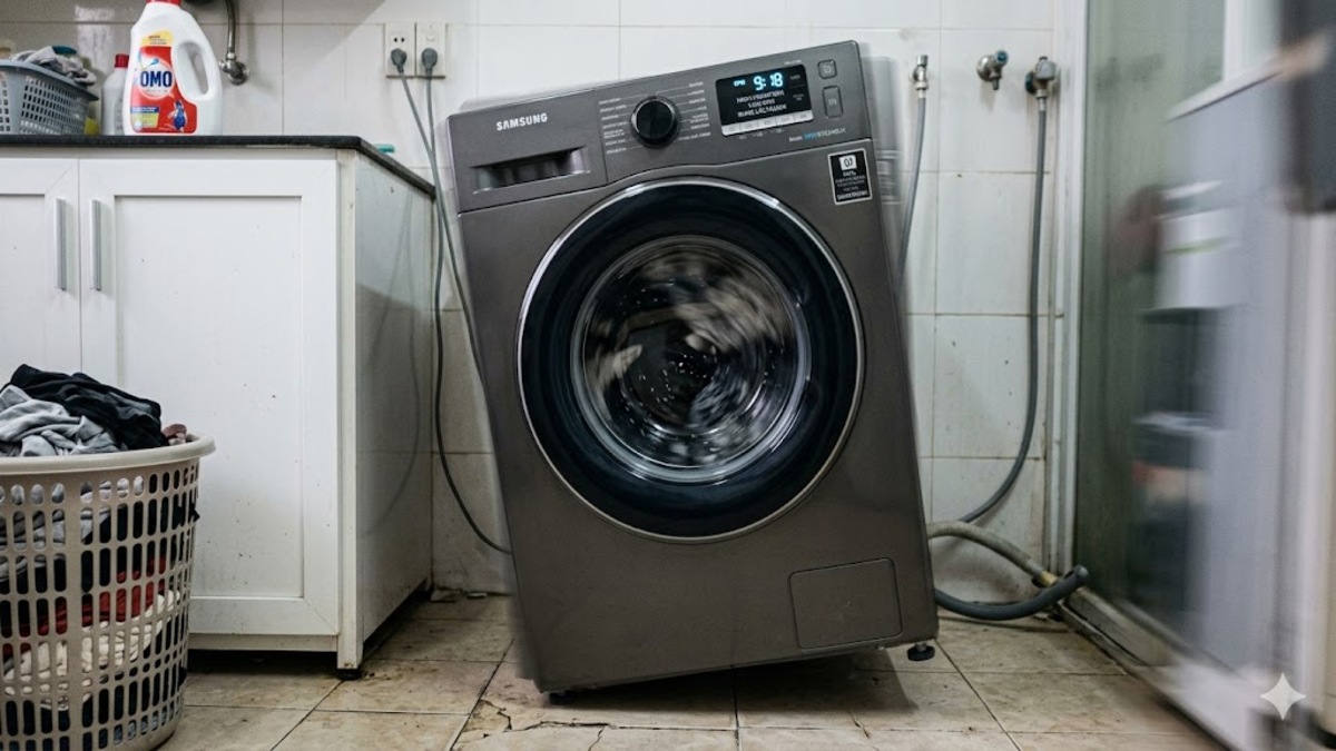 Máy giặt kêu to, rung lắc mạnh