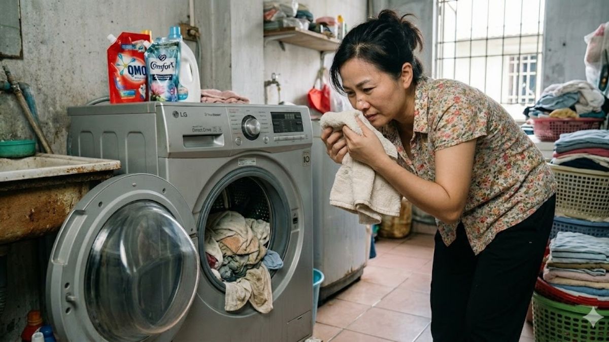 Dấu hiệu cho thấy cần vệ sinh gioăng cao su máy giặt cửa ngang LG