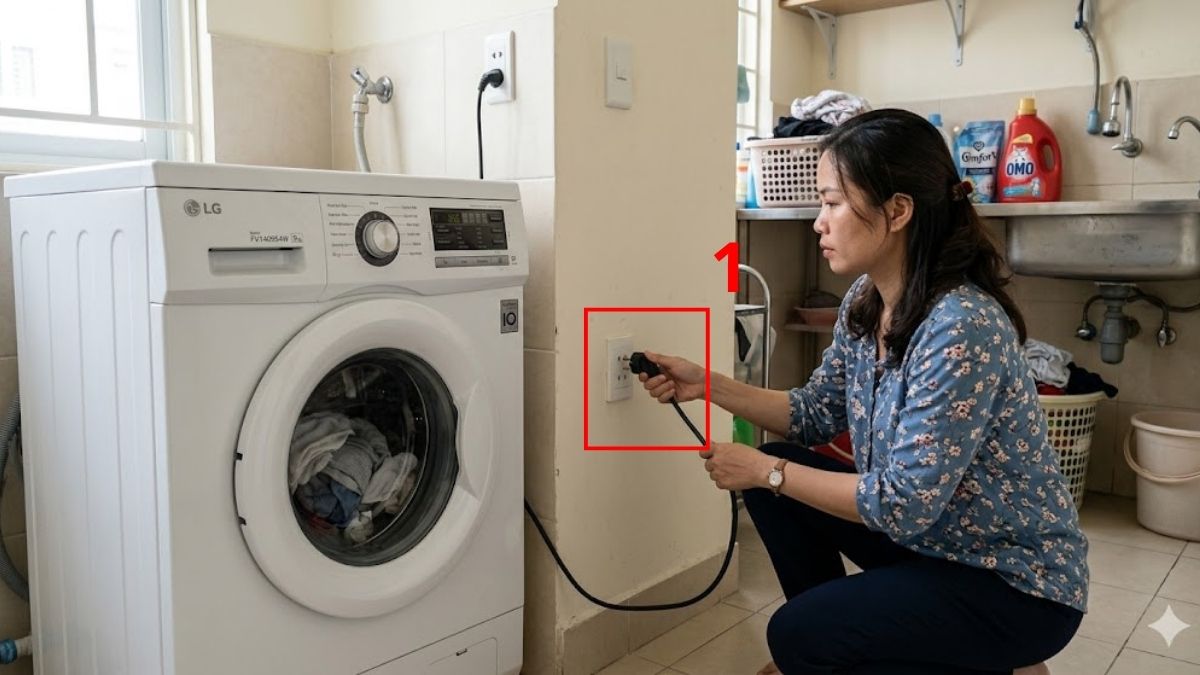 Hướng dẫn vệ sinh gioăng cao su máy giặt cửa ngang LG