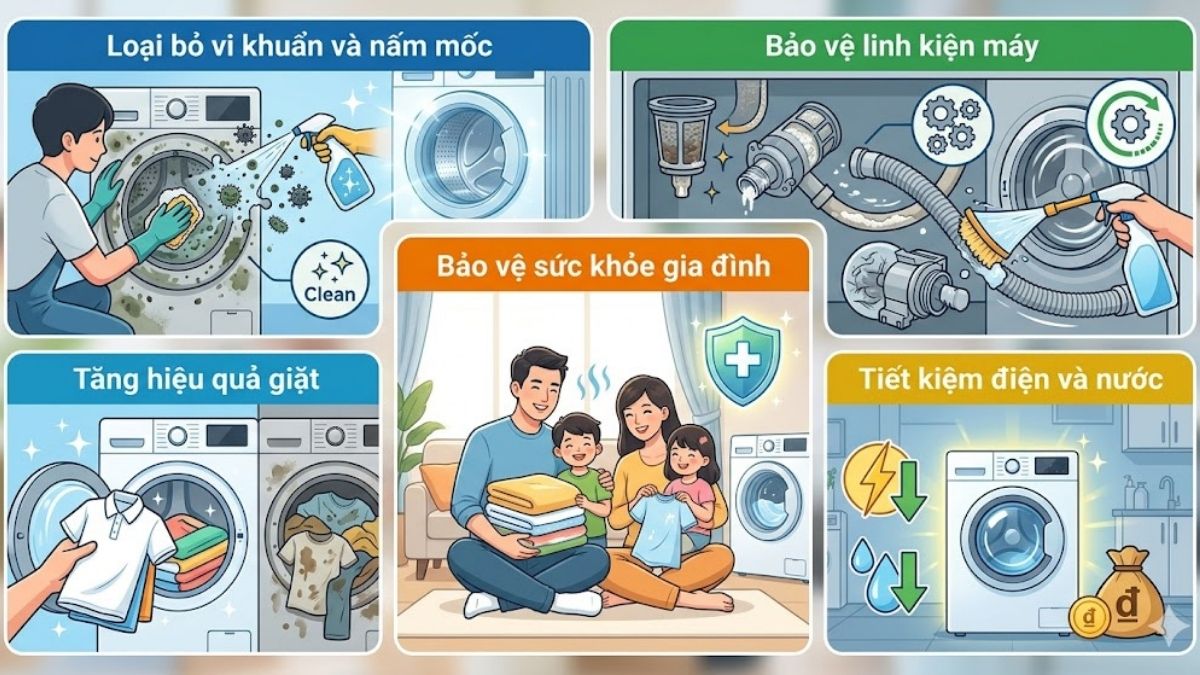 Tại sao cần vệ sinh lồng máy giặt định kỳ?