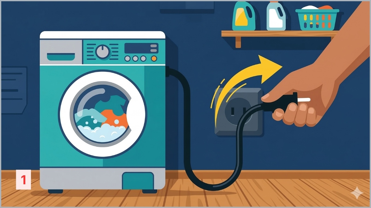 Cách tháo túi lọc ở bên trong lồng giặt