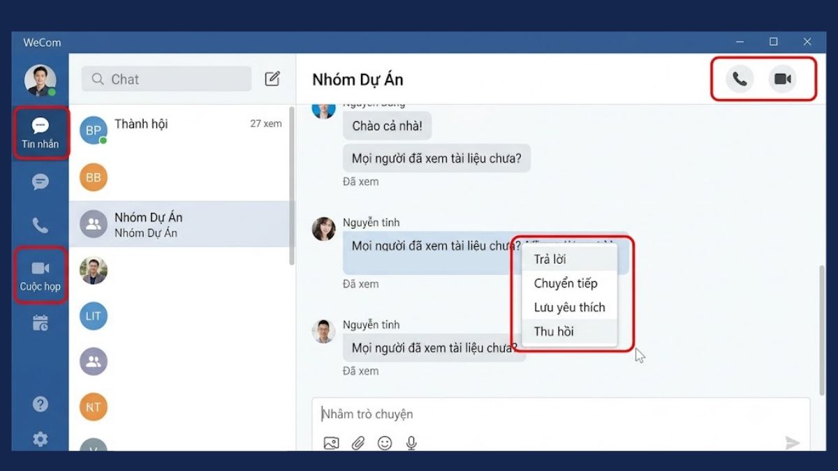 Hướng dẫn sử dụng WeCom trên máy tính