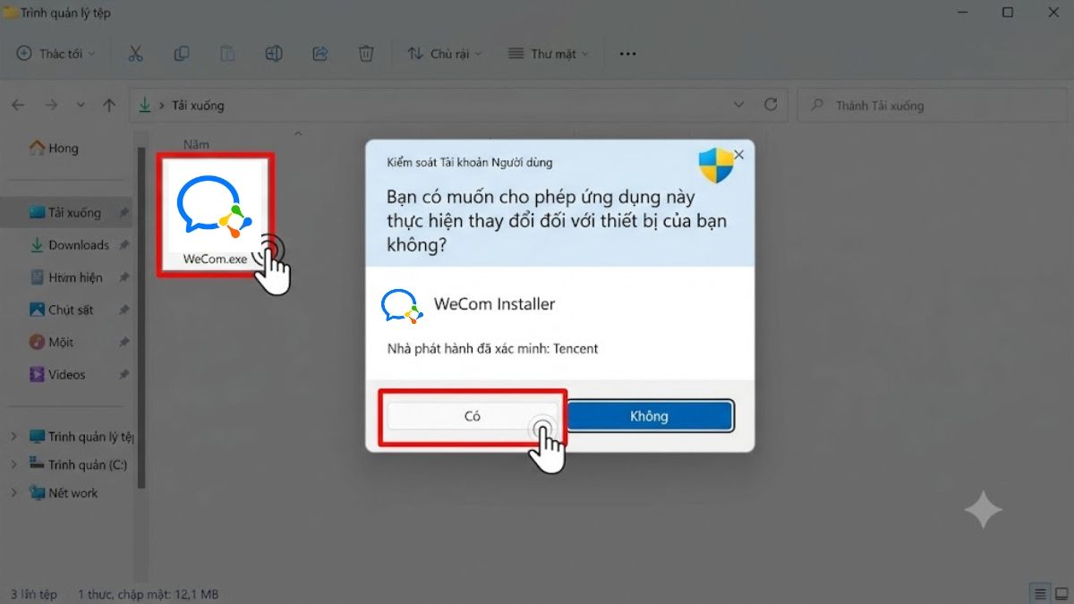Hướng dẫn cài đặt WeCom trên máy tính