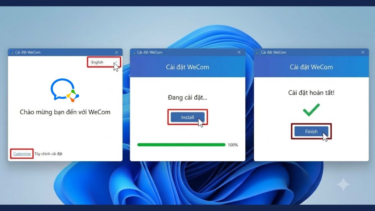 Hướng dẫn cài đặt WeCom trên máy tính bước 3