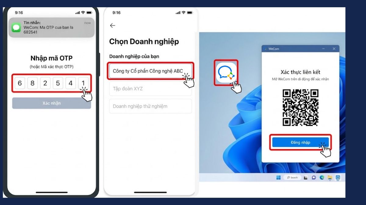Cách đăng nhập WeCom trên máy tính