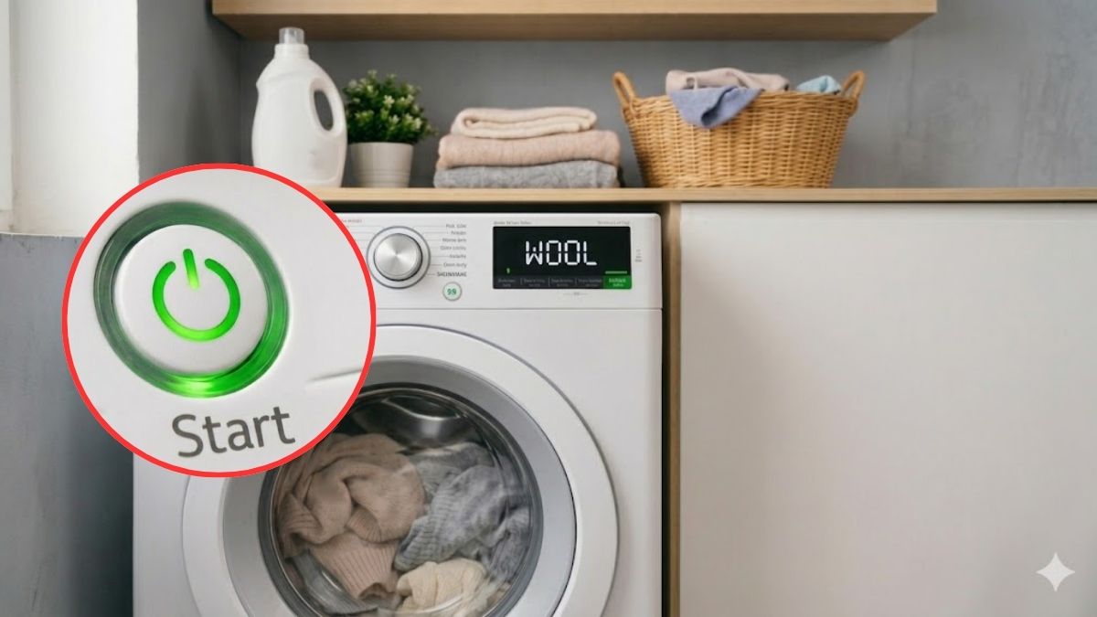 Nhấn Start để bắt đầu giặt