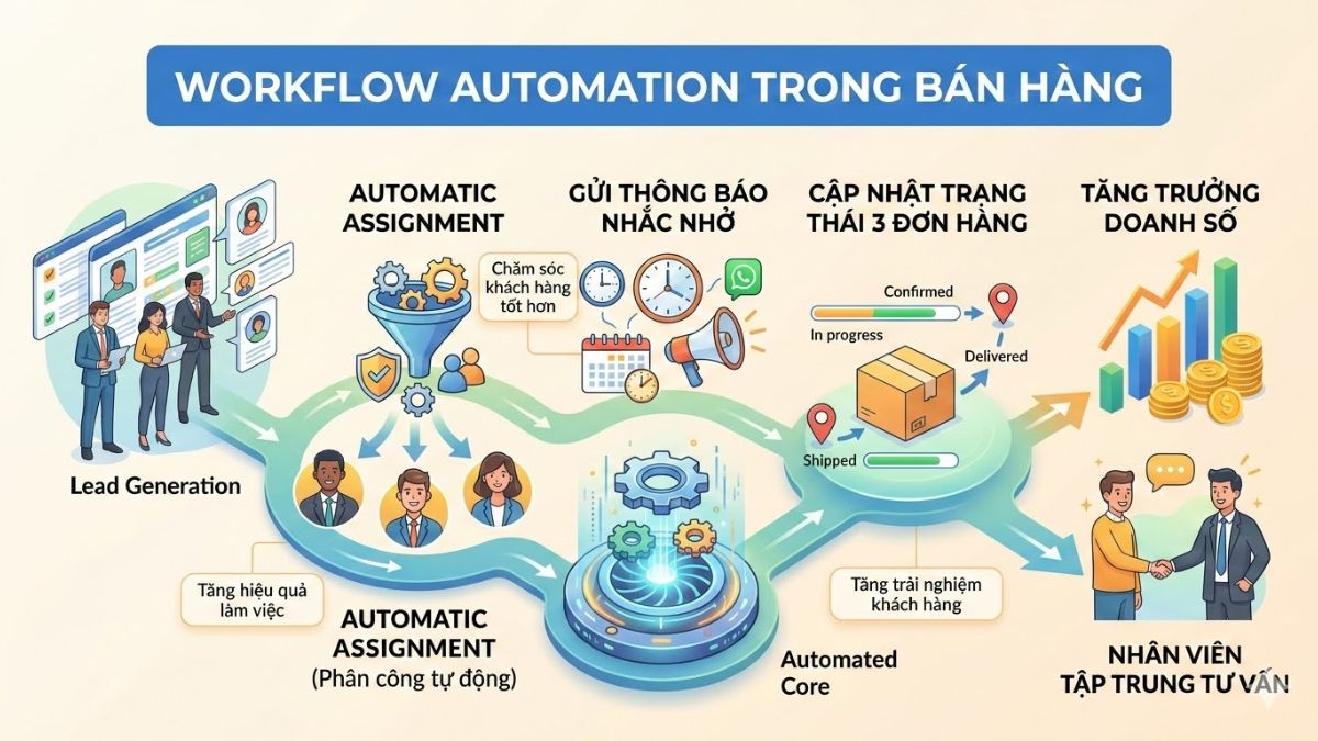 Workflow automation trong bán hàng