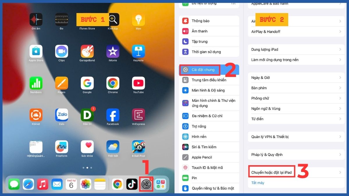 Xoá dữ liệu hệ thống triệt để bằng cách reset iPad