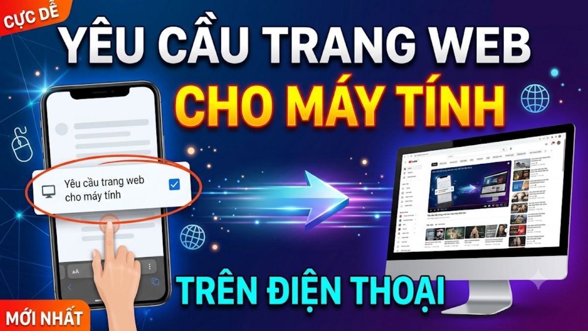 Yêu cầu trang web cho máy tính trên điện thoại