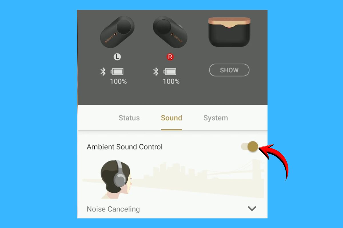 Bật âm thanh xung quanh trên Sony Headphones Connect