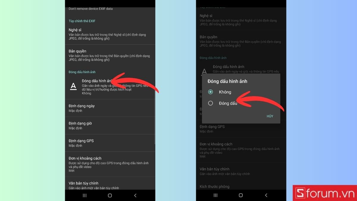 Tùy chỉnh đóng dấu hình ảnh