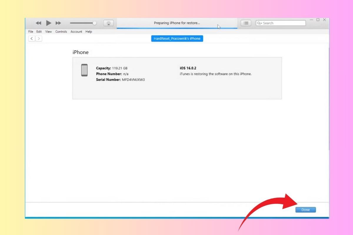 Nhấn chọn Done để hoàn tất quá trình