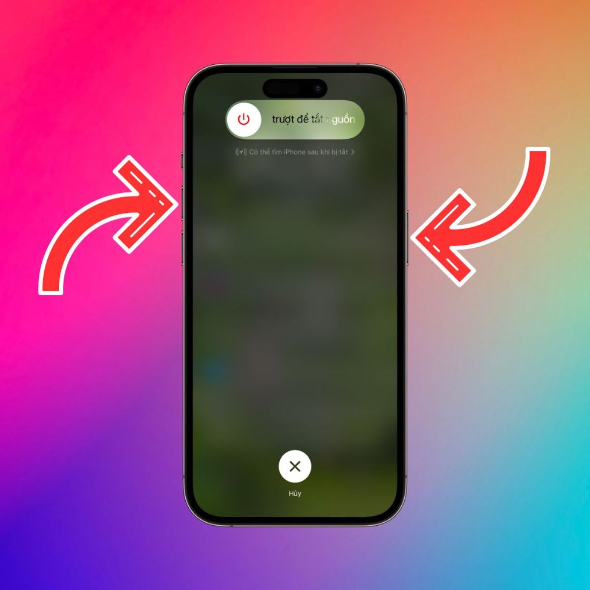 Tắt nguồn iPhone 14 bằng tổ hợp phím cứng