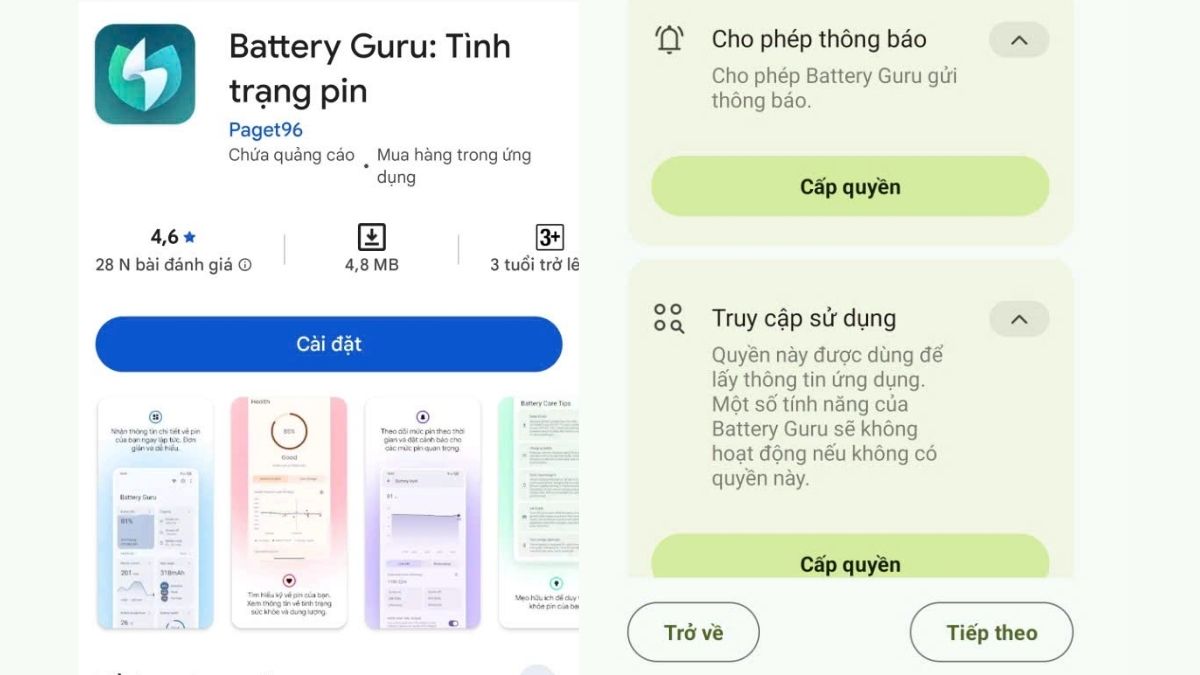 Tải Battery Guru từ CH Play và mở ứng dụng