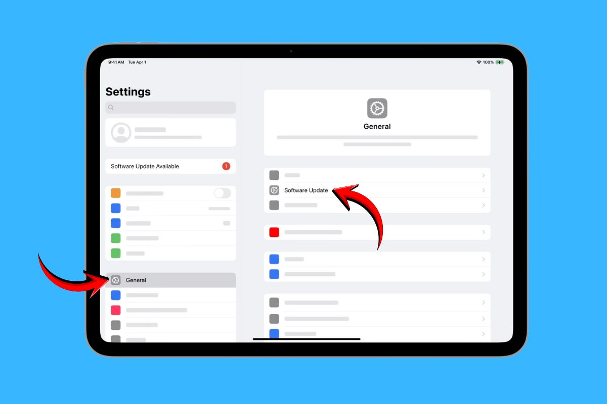 Kiểm tra và cập nhật phần mềm iPad bước 1