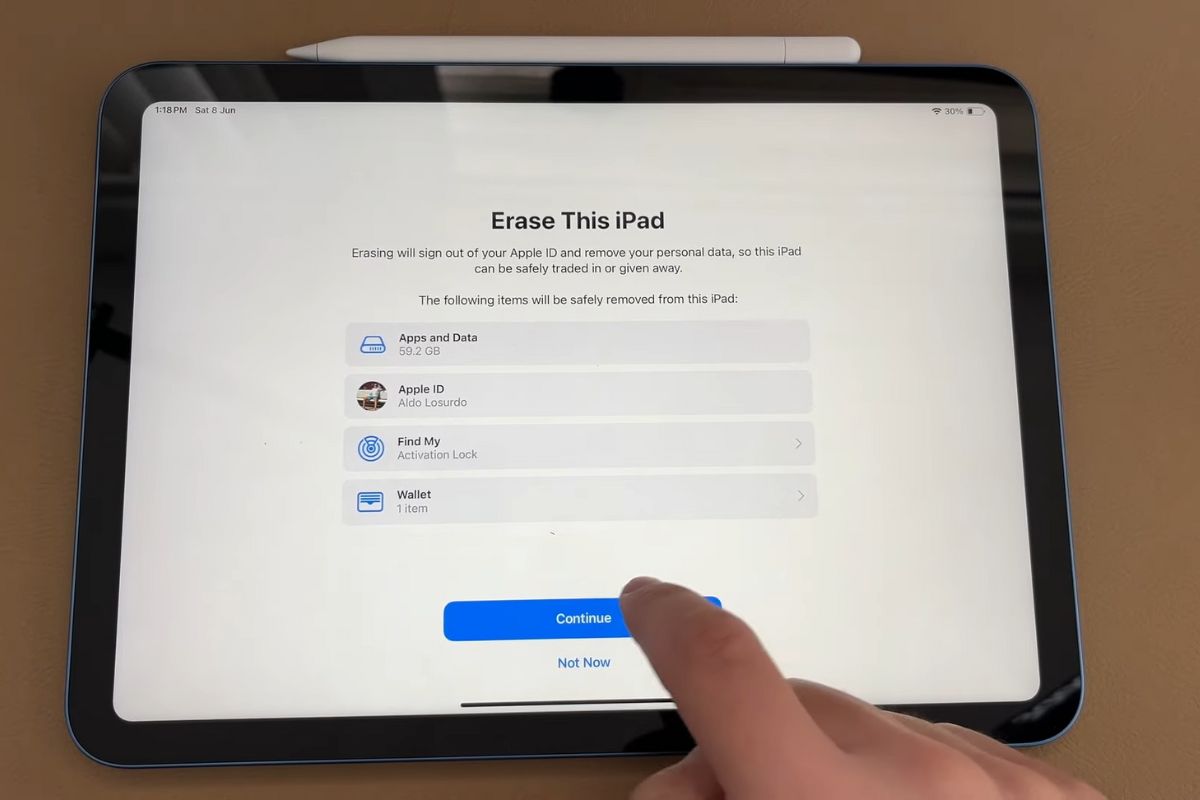 Khôi phục lại cài đặt gốc iPad bước 3 1