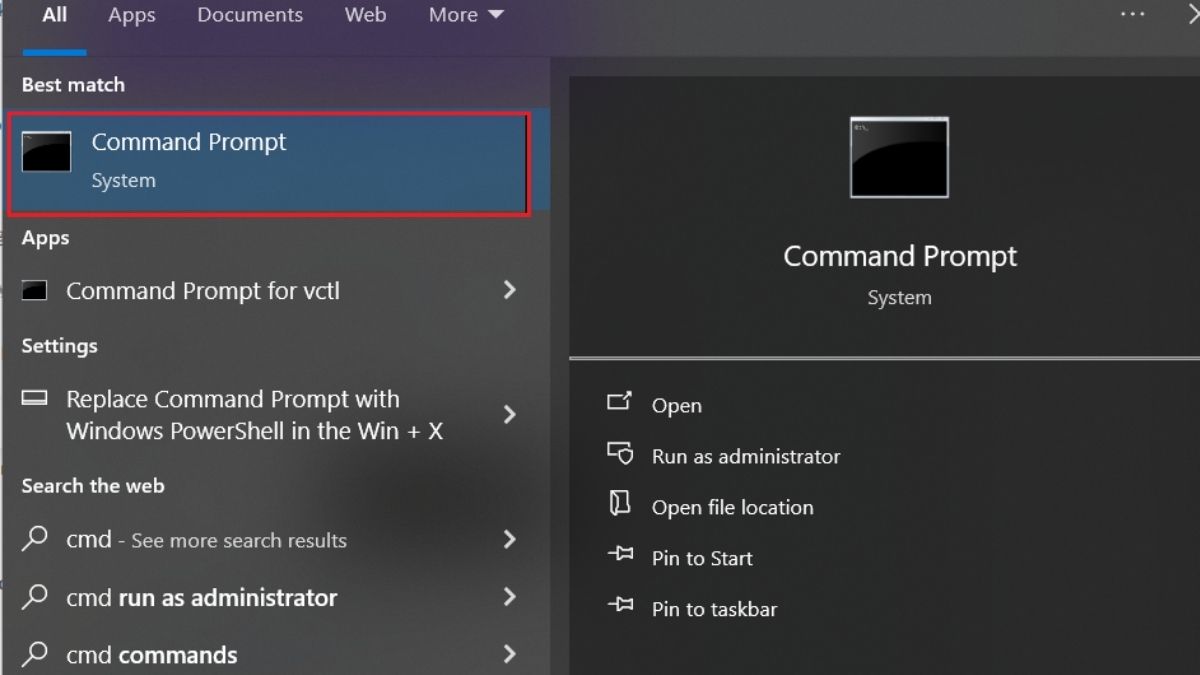 Cách tạo thêm user trong Win 10 bằng Command Prompt bước 1 (Hình minh họa)