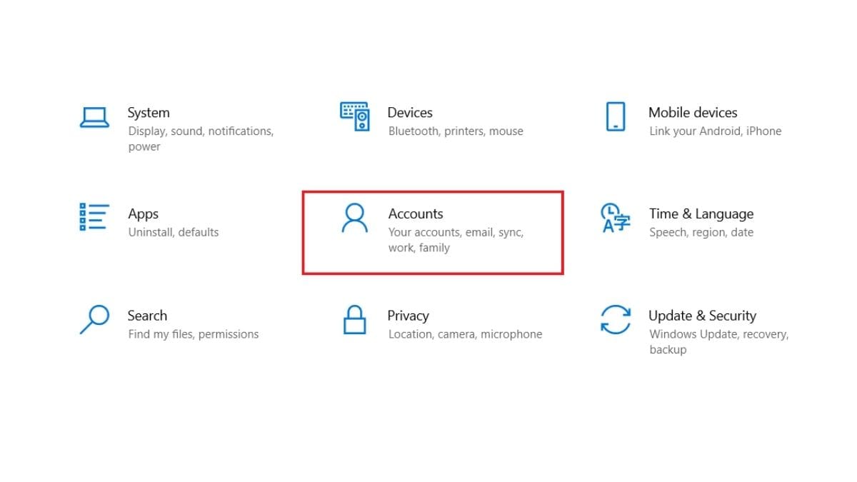 Cách tạo user trong Win 10 trong Windows Settings bước 2 (Hình minh họa)