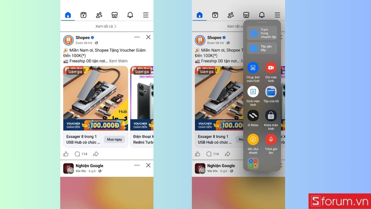 Chia đôi màn hình trên OPPO bằng thanh bên thông minh - bước 2