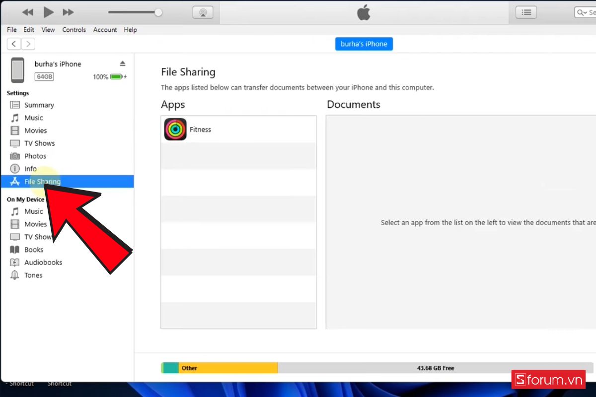 Chọn File Sharing