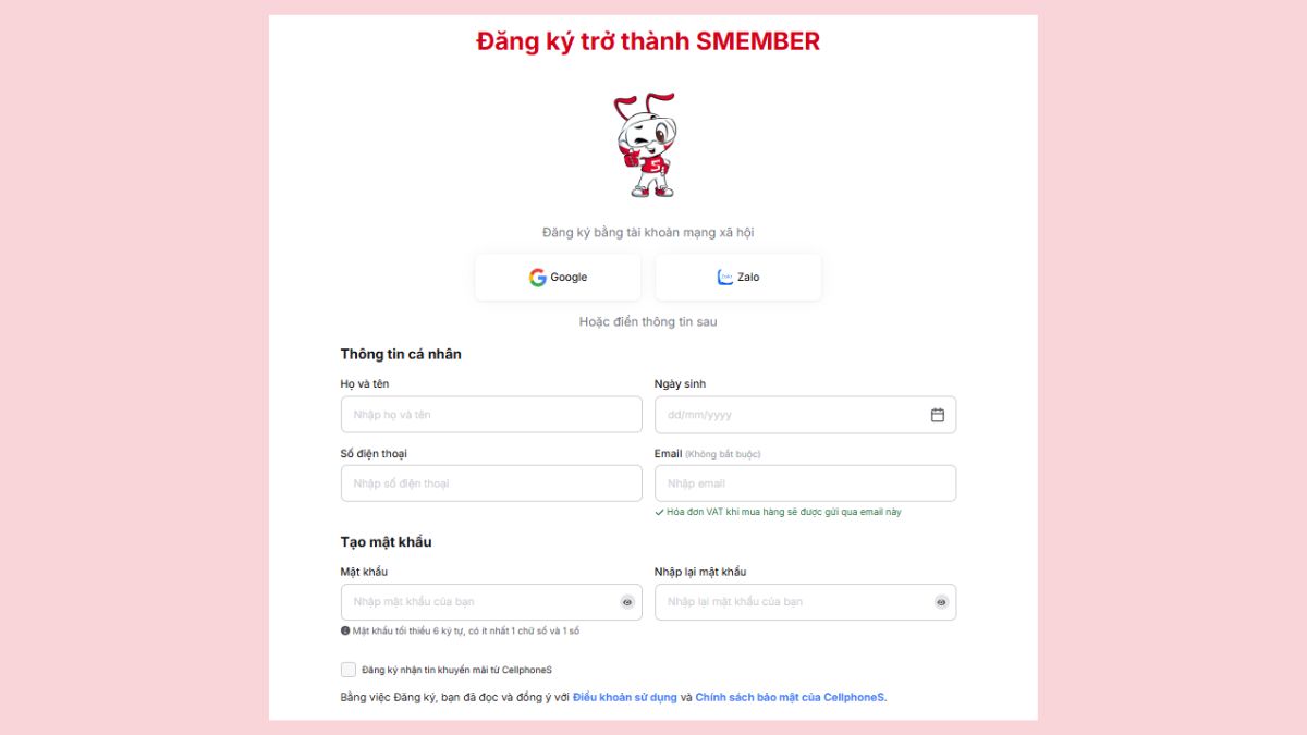 Hướng dẫn đăng ký thành viên S-Business cho khách hàng doanh nghiệp và nhận báo giá-4