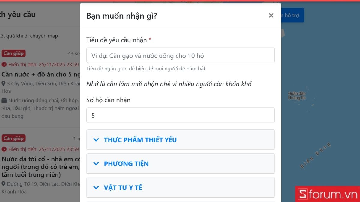 Hướng dẫn cách gửi yêu cầu cứu trợ vùng lũ, vùng sạt lở khẩn cấp-3