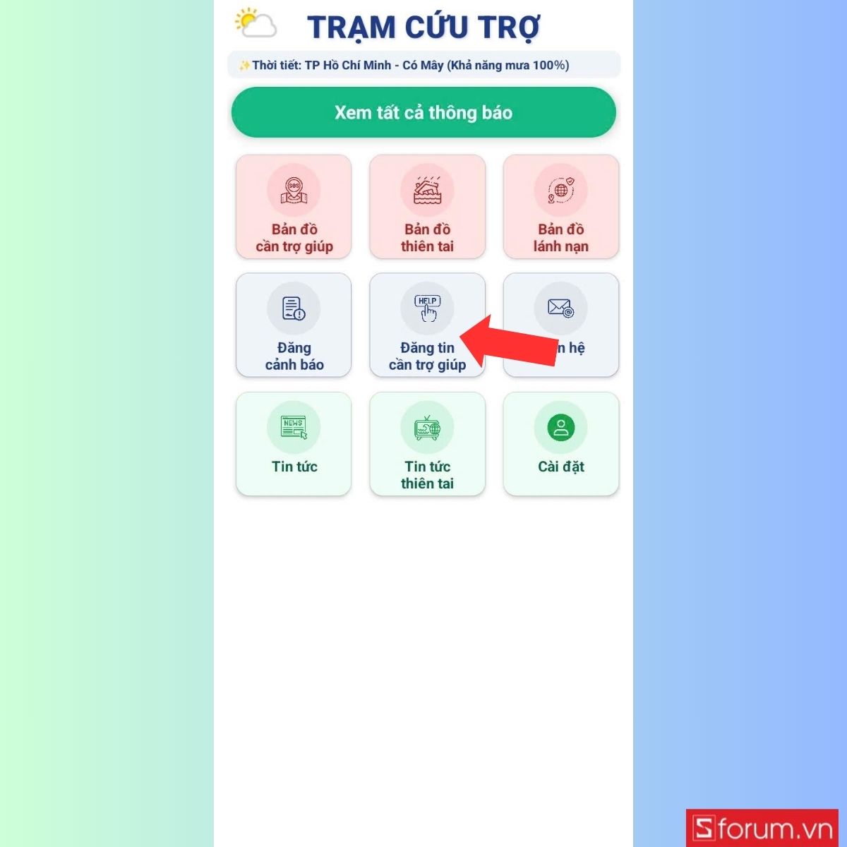 Hướng dẫn cách gửi yêu cầu cứu trợ vùng lũ, vùng sạt lở khẩn cấp-7