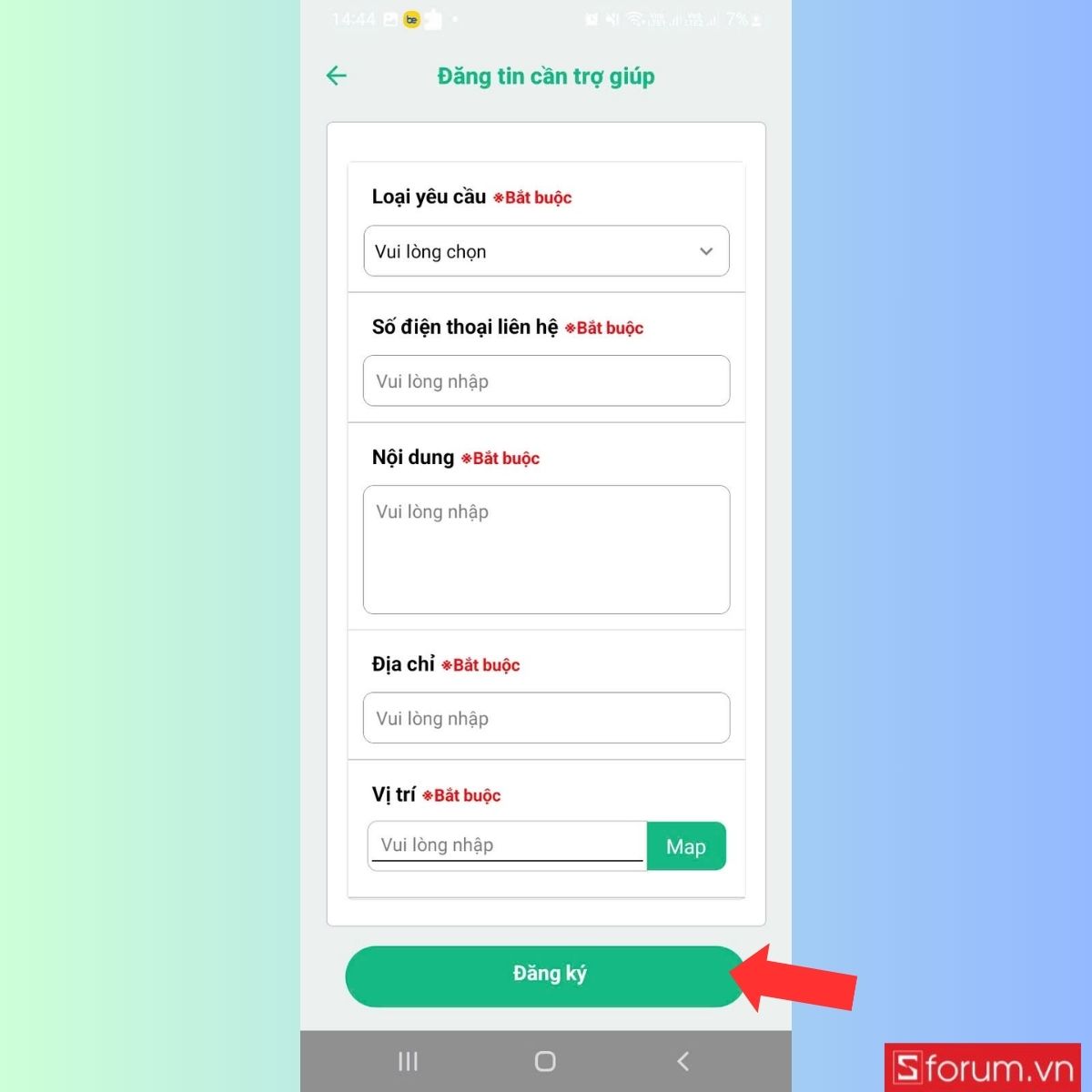 Hướng dẫn cách gửi yêu cầu cứu trợ vùng lũ, vùng sạt lở khẩn cấp-8