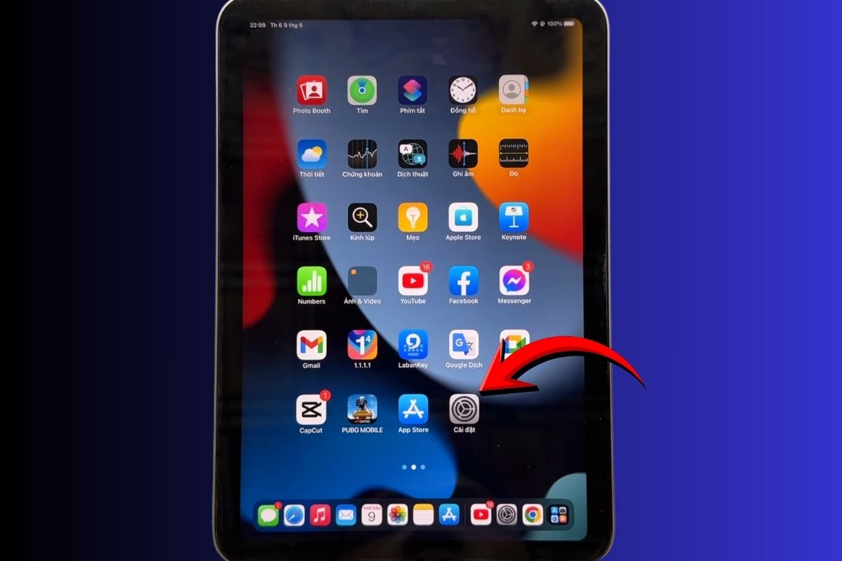 Cách Restore iPad về cài đặt gốc bước 1