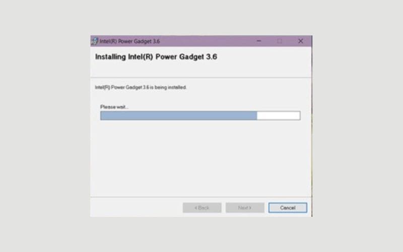 Kiểm tra bằng phần mềm Intel Power Gadget - bước 2