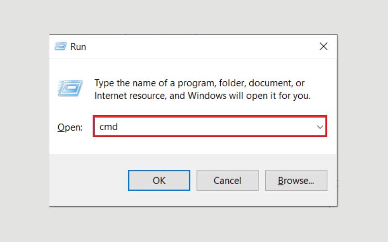 Kiểm tra bằng Command Prompt - bước 2
