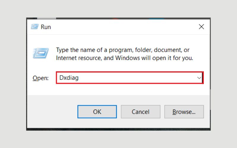 kiểm tra tốc độ máy tính bằng mã lệnh Dxdiag - bước 2