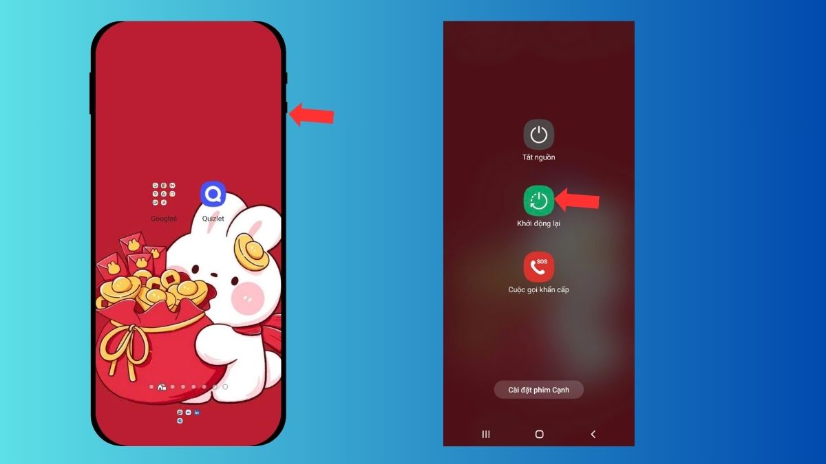 Khởi động lại thiết bị