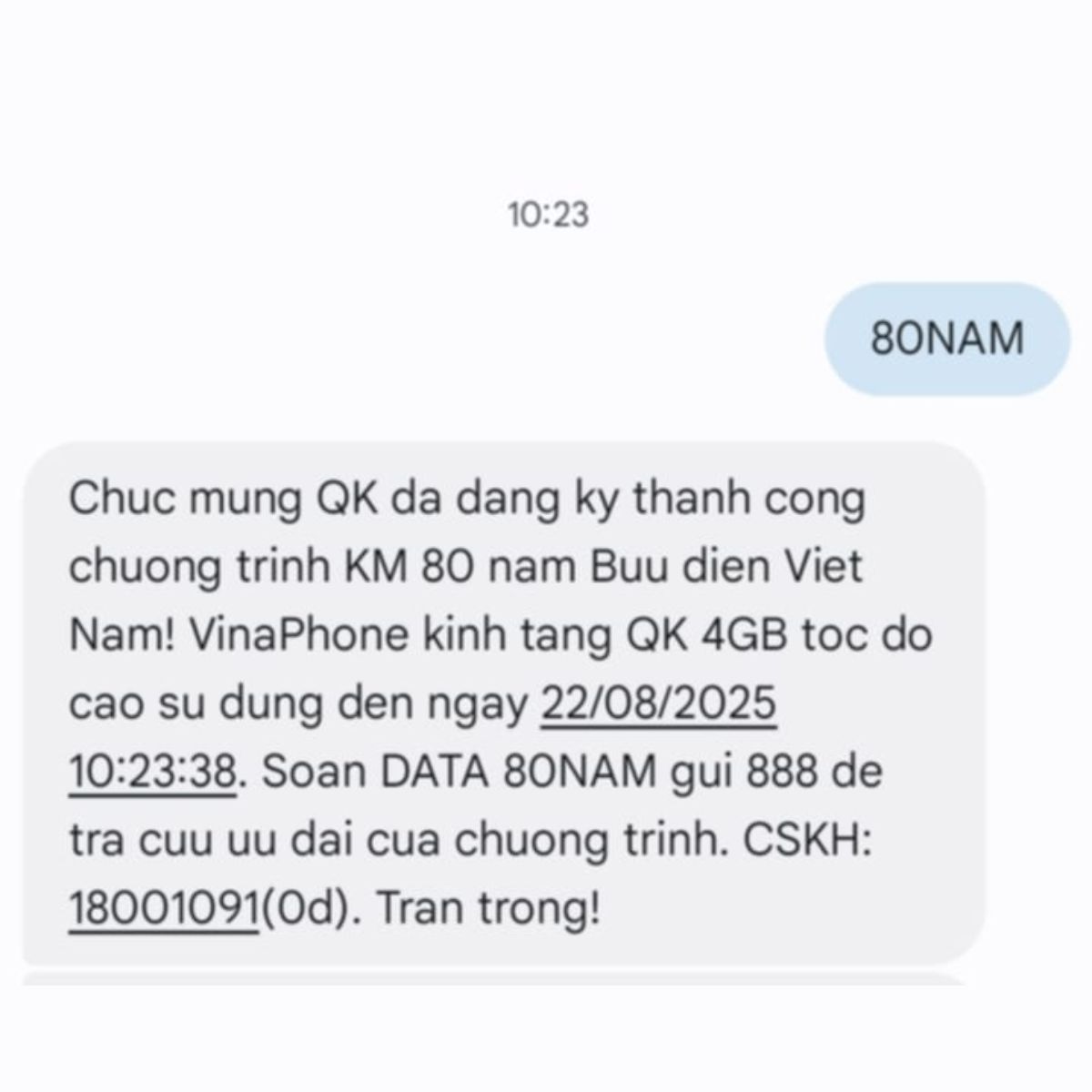 Nhận tới 80GB cho thuê bao Vinaphone