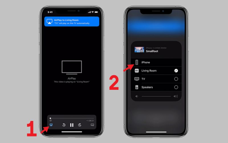 Cách tắt phản chiếu video trên iPhone lên TV