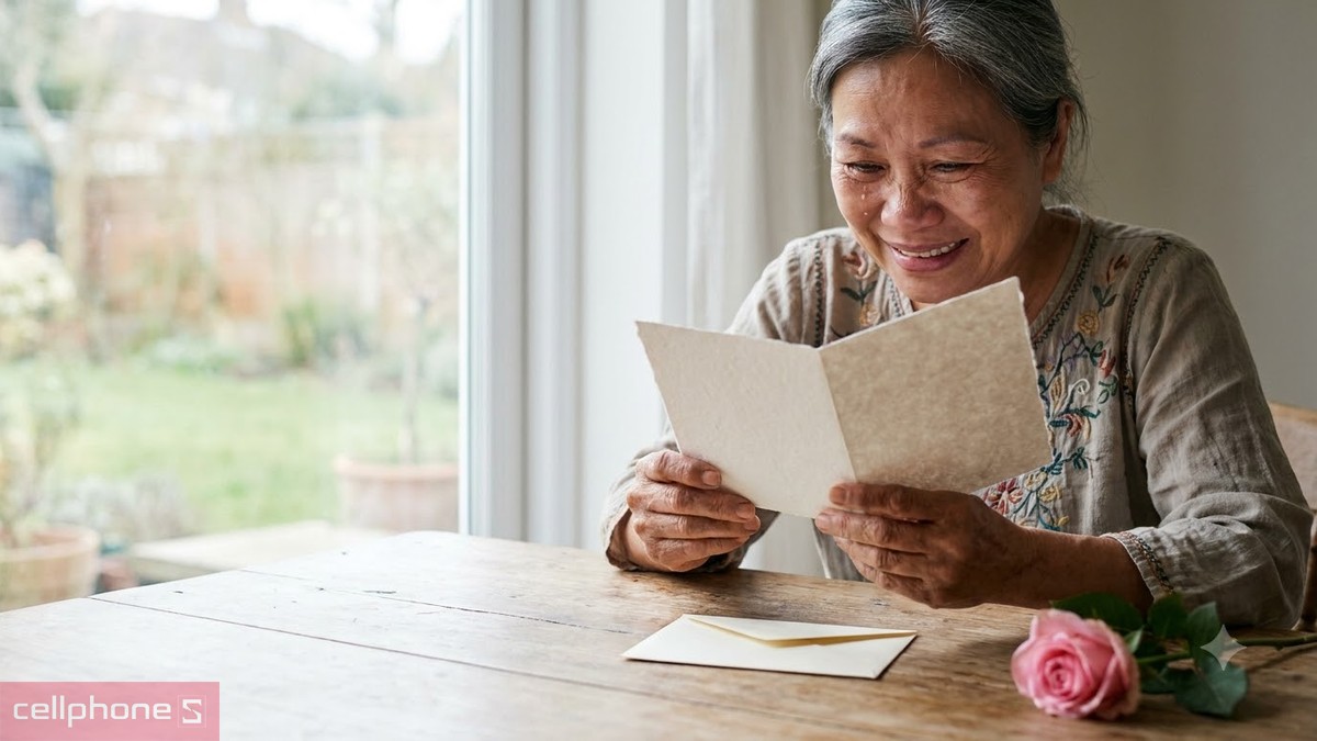 Quà 20/10 cho mẹ là tấm thiệp viết tay giúp con nói lời cảm ơn khó nói trực tiếp với mẹ