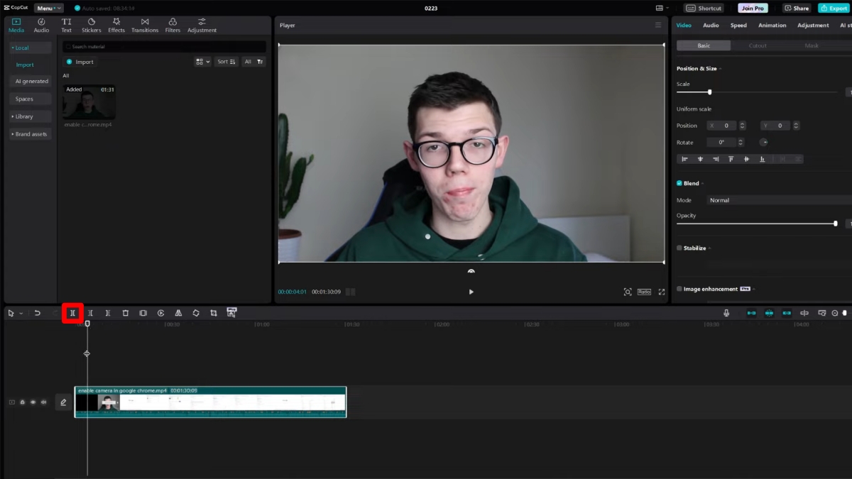 Hướng dẫn cách nhân đôi video trên Capcut PC