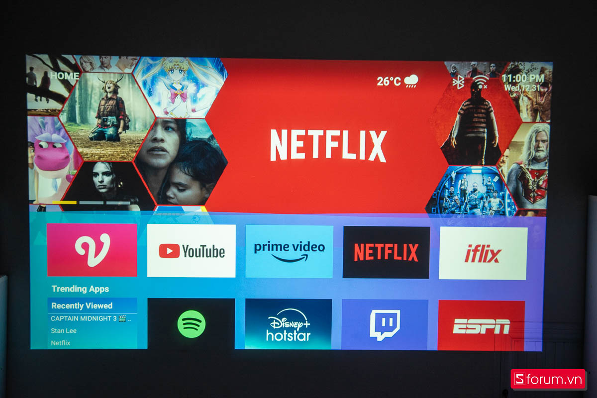 Eroc Mega sử dụng phiên bản Netflix Mobile