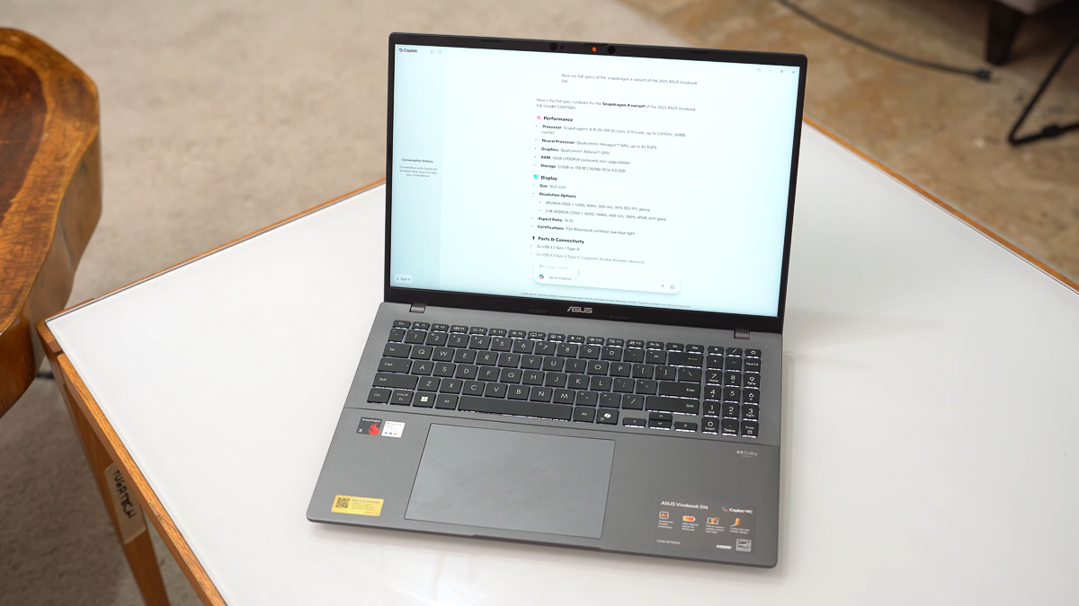 ASUS Vivobook S16 S3607Q có thể làm tốt các tác vụ mà một người dùng văn phòng cơ bản đến nâng cao