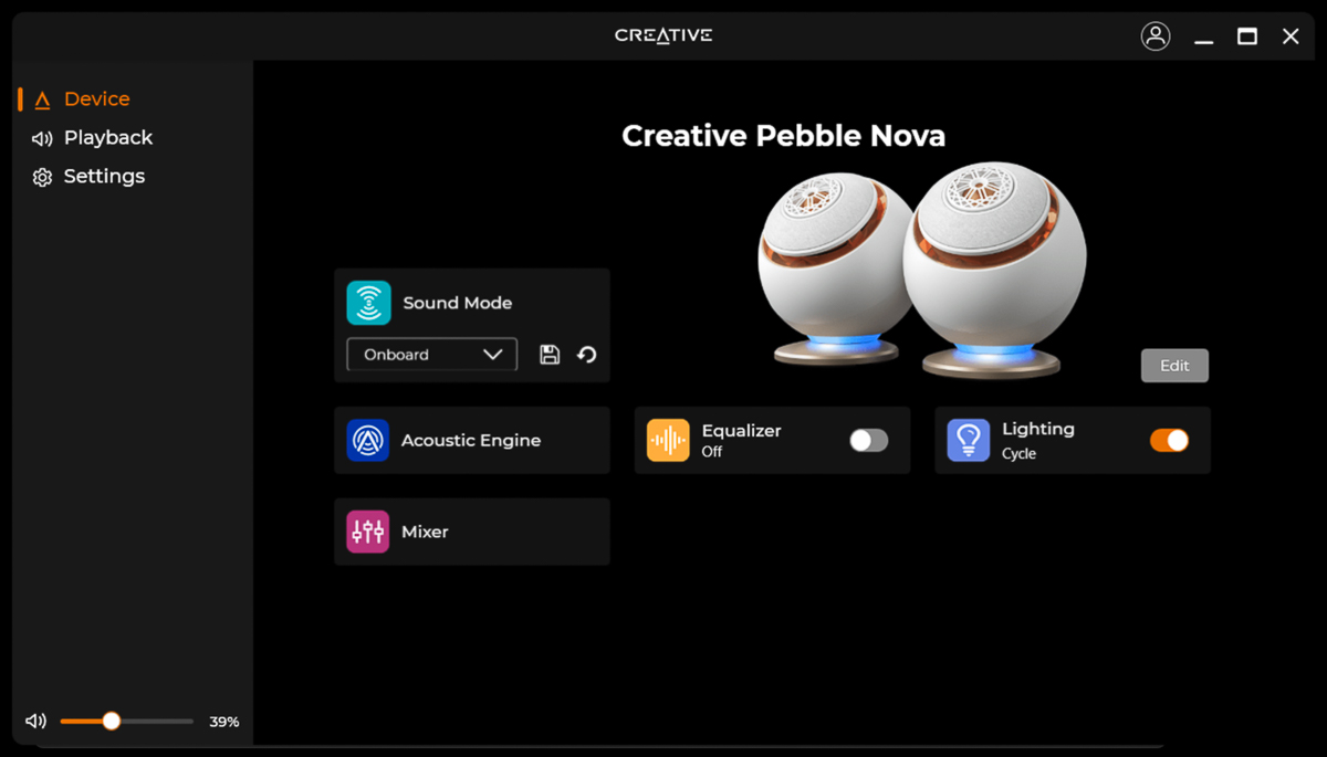 Giao diện chính phần mềm Creative