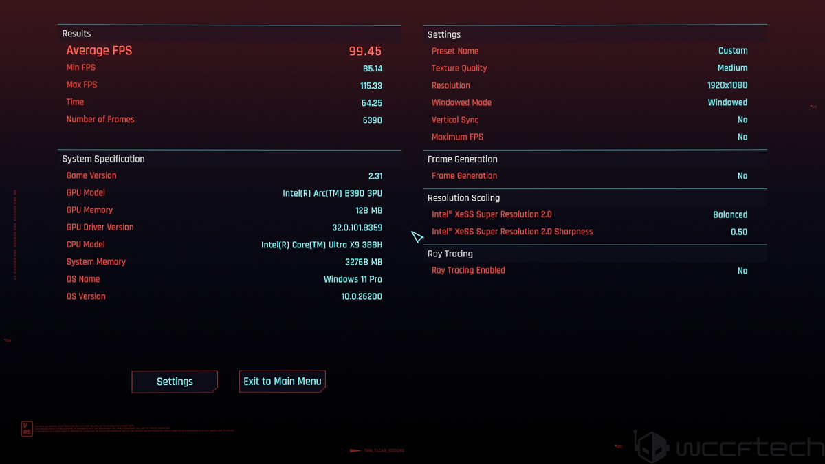 Thiết lập đồ họa của Cyberpunk 2077
