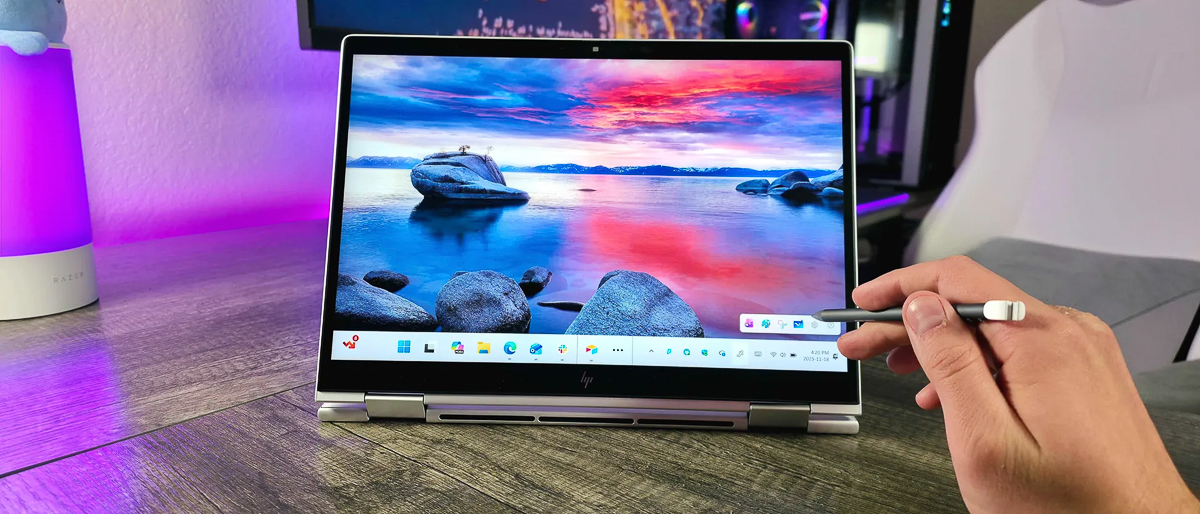 HP EliteBook 8 Flip 13 có tần số quét thấp nên cảm ứng chưa thực sự ngon