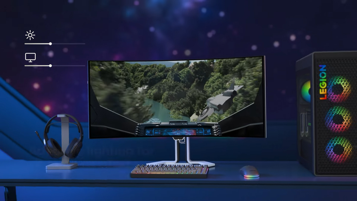 Lenovo Legion Pro 34WD được trang bị công nghệ Adaptive Lightning tự tối ưu hiển thị
