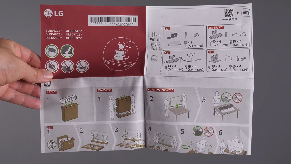 Sách hướng dẫn sử dụng của LG