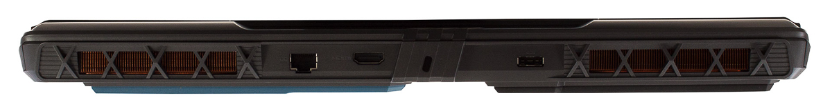 Cạnh đuôi phía sau của MSI Vector 17 HX AI A2WX