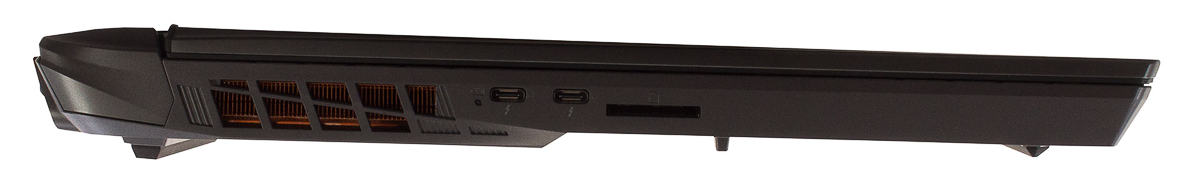 Cạnh sườn bên trái của MSI Vector 17 HX AI