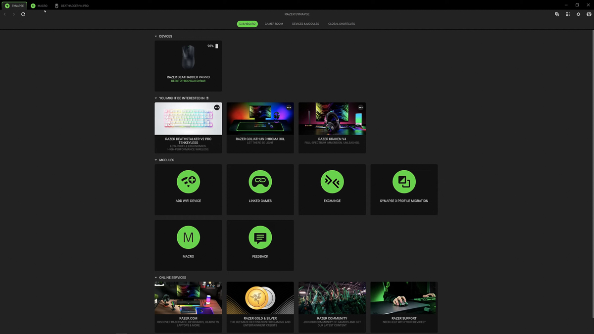 Razer Exchange là tính năng AI được bổ sung thêm vào giao diện phần mềm Razer Synapse