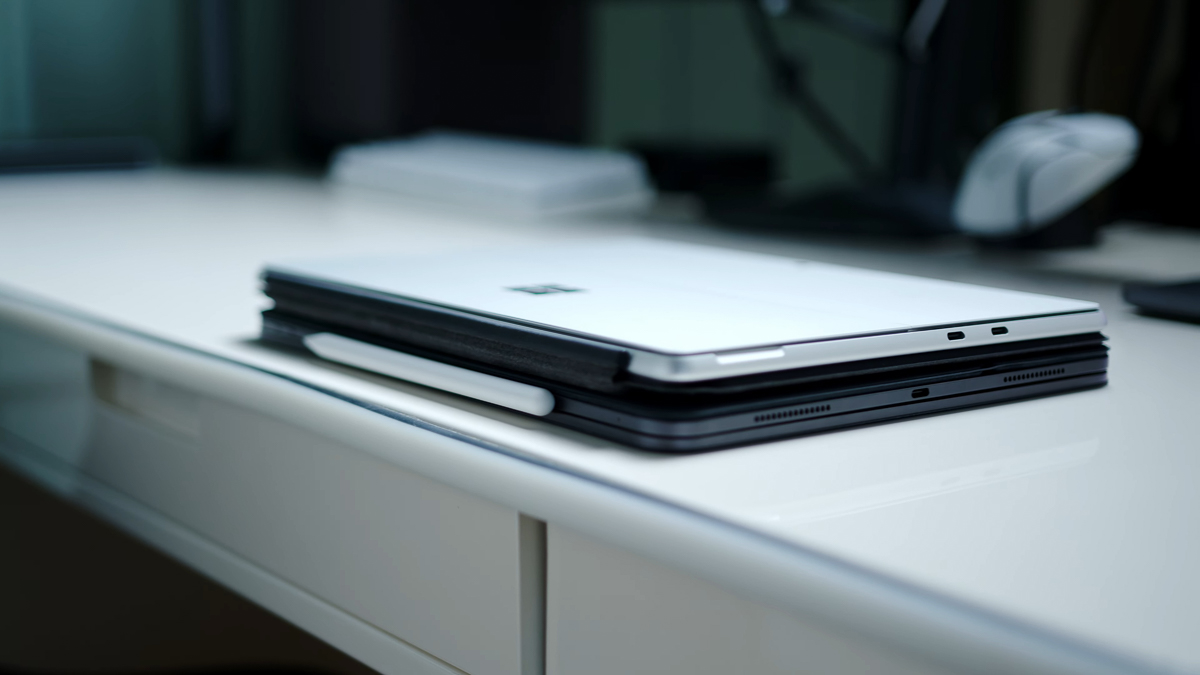 Microsoft Surface Pro 2024 cũng với kích thước tương tự, nhưng dày và nặng nhỉnh hơn
