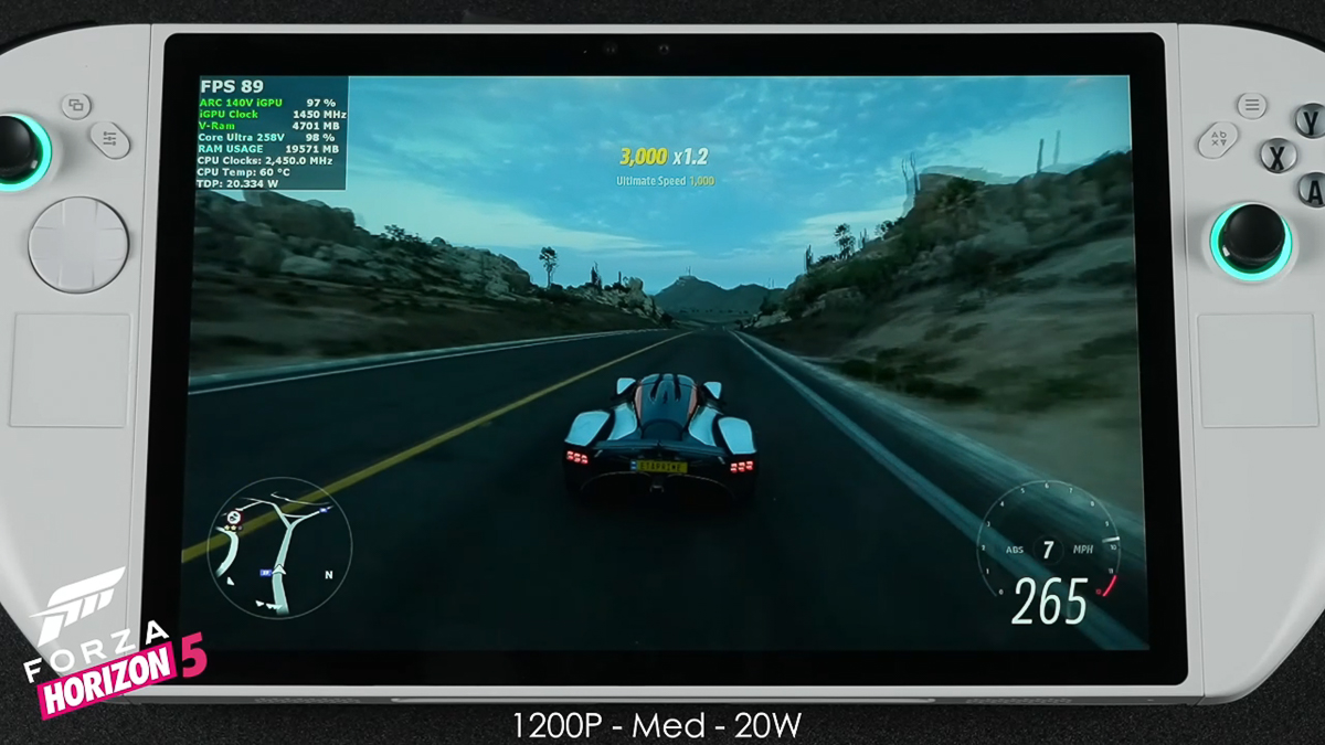 Chơi game Forza Horizon 5, độ phân giải 1200p, Medium setting